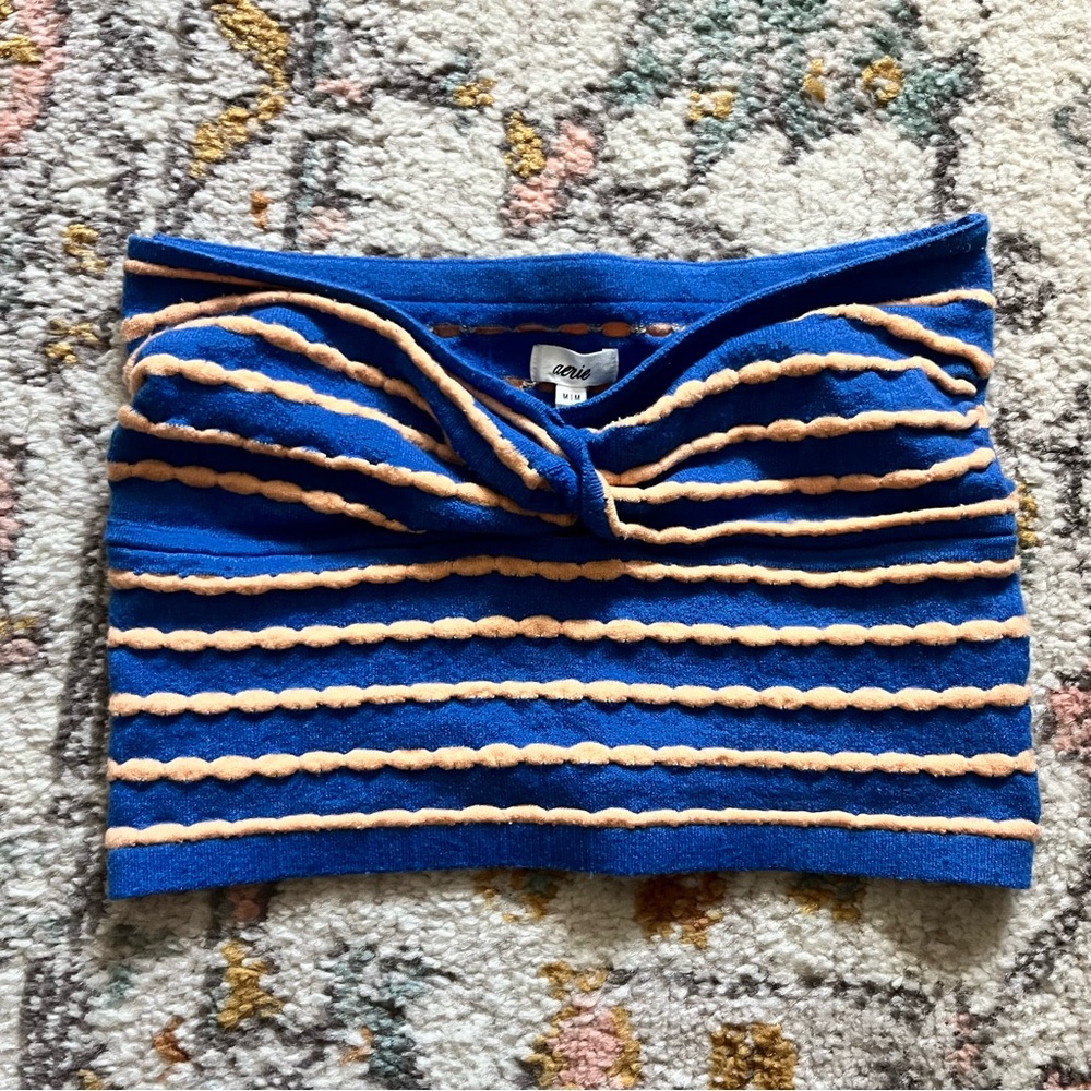 Aerie knit Blue and Orange Tube Top